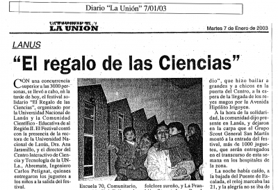 El regalo de las Ciencias