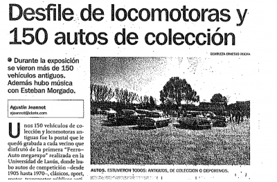 Desfile de locomotoras y 150 autos de colección