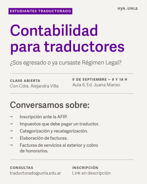 Charla sobre contabilidad para traductores