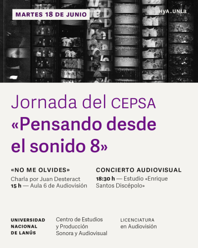 Los invitamos a la 8º edición de Pensando desde el Sonido