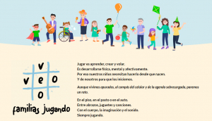 Campaña Veo Veo familias jugando