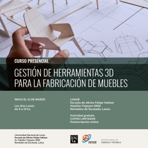 Gestión de herramientas 3D para la fabricación de muebles