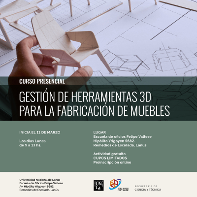 Gestión de herramientas 3D para la fabricación de muebles