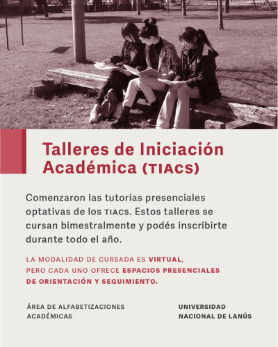 Sumate a los Talleres de Iniciación Académica