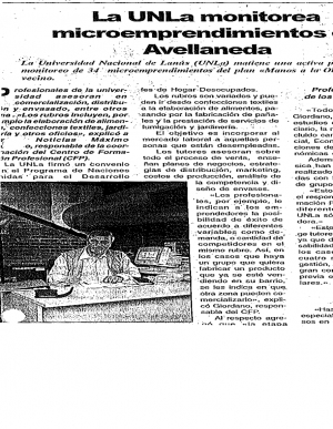La UNLa monitorea microemprendimientos en Avellaneda