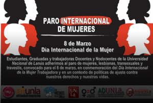 Estudiantes, graduadas y trabajadoras docentes y no docentes de la UNLa adhieren al paro internacional de mujeres