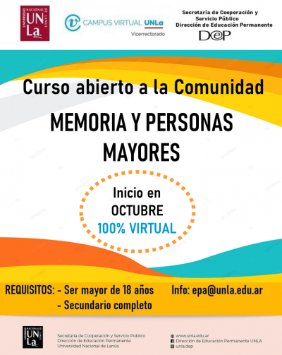 Abre curso de capacitación sobre memoria y personas mayores