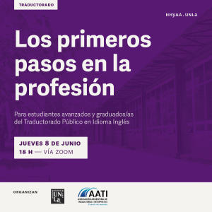 Charla para estudiantes y graduados del Traductorado sobre los primeros pasos en la profesión