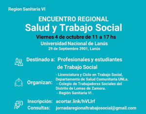 Jornada Regional &quot;Salud y Trabajo Social&quot;