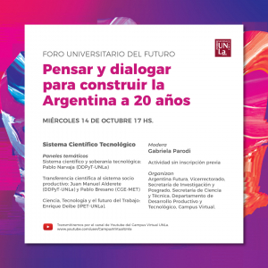 Nuestra universidad será sede de los foros Argentina Futura