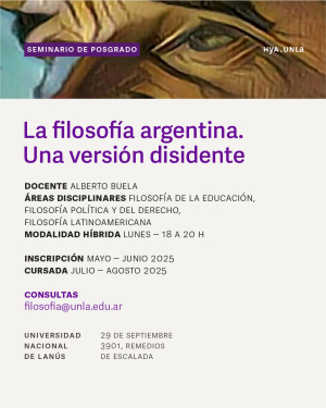 Seminario vocacional &quot;La Filosofía Argentina. Una versión disidente&quot;
