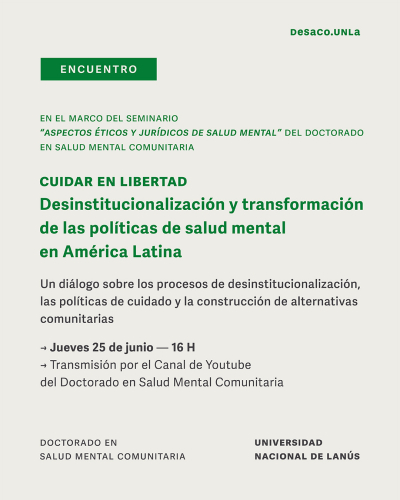 Charla sobre desinstitucionalizaci&oacute;n y pol&iacute;ticas de salud mental