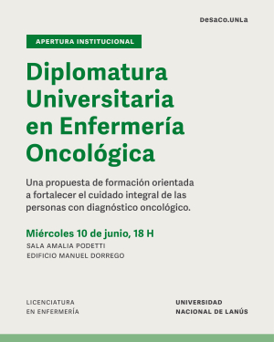 Apertura de la Diplomatura en Enfermer&iacute;a Oncol&oacute;gica