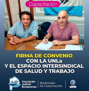 Firma de convenio con la UNLa y el espacio intersindical de Salud y Trabajo