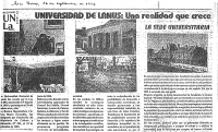 Universidad de Lan&uacute;s: una realidad que crece