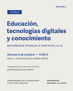 Charla sobre educaci&oacute;n, tecnolog&iacute;as digitales y conocimientos