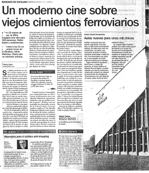 Un moderno cine sobre viejos cimientos ferroviarios