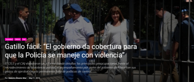 Gatillo fácil: “El gobierno da cobertura para que la Policía se maneje con violencia”