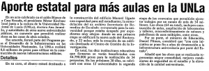 Aporte estatal para más aulas en la UNLa