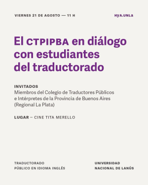 El CTPIPBA en di&aacute;logo con estudiantes del Traductorado