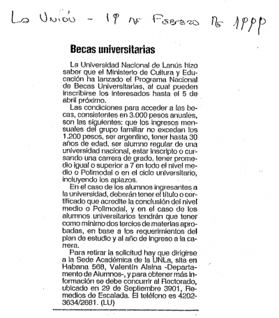Becas Universitarias