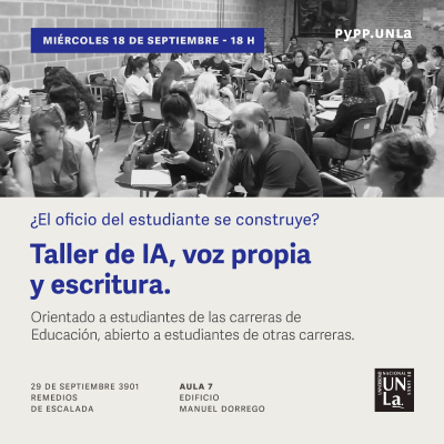 Taller de IA, voz propia y escritura