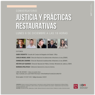 Conversatorio &quot;Justicia y prácticas restaurativas&quot;