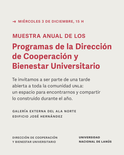 Muestra anual de los Programas de la Direcci&oacute;n de Cooperaci&oacute;n