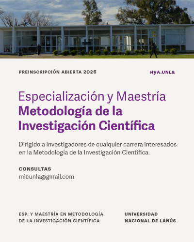 Preinscripci&oacute;n para la Maestr&iacute;a y Especializaci&oacute;n en Metodolog&iacute;a de la Investigaci&oacute;n Cient&iacute;fica
