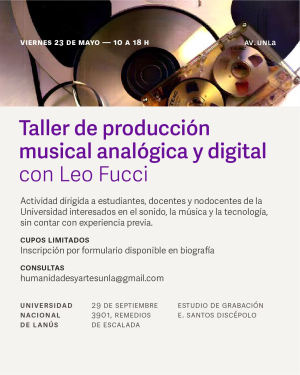 Taller de producción musical analógica y digital