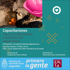 Capacitaciones para el fortalecimiento institucional de cooperativas
