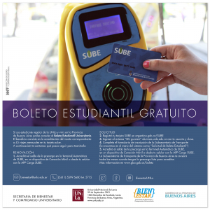 Boleto Especial Educativo: Ya está abierta la inscripción 2022