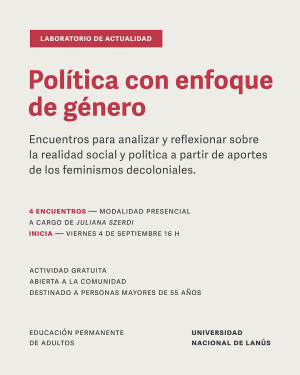 Encuentros sobre pol&iacute;tica y g&eacute;nero para mayores de 55 a&ntilde;os
