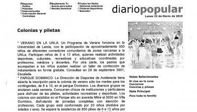 Colonias y Piletas