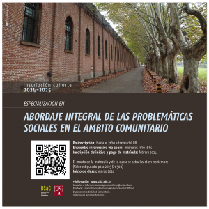Abierta la inscripción para la Especialización en Abordaje integral de problemáticas sociales en el ámbito comunitario