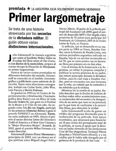 Primer largometraje
