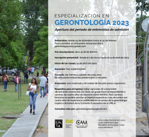 Abre la inscripción para la Especialización en Gerontología