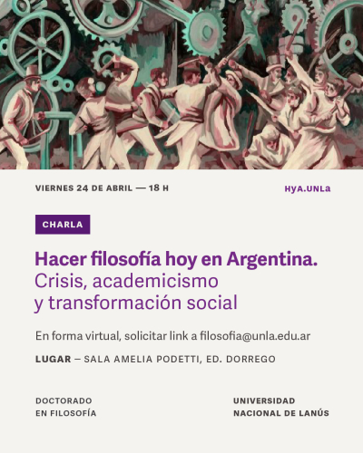 Charla "Hacer filosof&iacute;a hoy en Argentina"