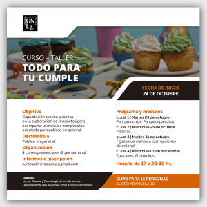 Cursos sobre alimentos abiertos a la comunidad