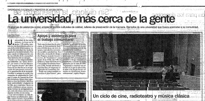 La Universidad, más cerca de la gente