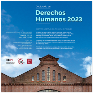 Comienza la inscripción para el Doctorado en Derechos Humanos