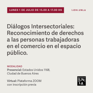Charla sobre los derechos de las personas trabajadoras en el comercio en el espacio público