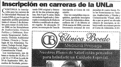 Inscripción en carreras en la UNLa