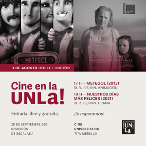 Agosto a puro cine en la UNLa
