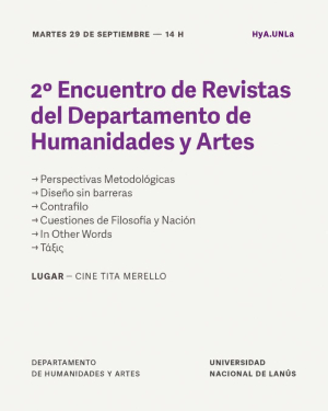 2&ordm; Encuentro de Revistas del Departamento de Humanidades y Artes