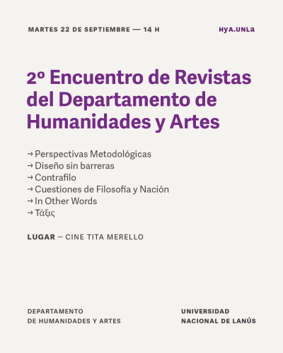 2&ordm; Encuentro de Revistas del Departamento de Humanidades y Artes
