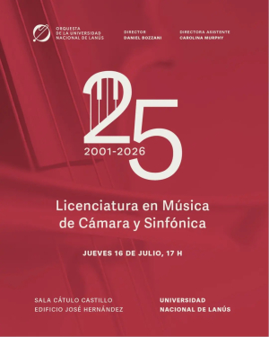 Concierto por los 25 a&ntilde;os de la Licenciatura en M&uacute;sica de C&aacute;mara y Sinf&oacute;nica