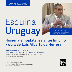 Llega &quot;Esquina Uruguay&quot;, con la visita del embajador Carlos Enciso