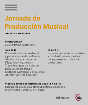 ¡Sumate a la Jornada gratuita de Producción Musical!