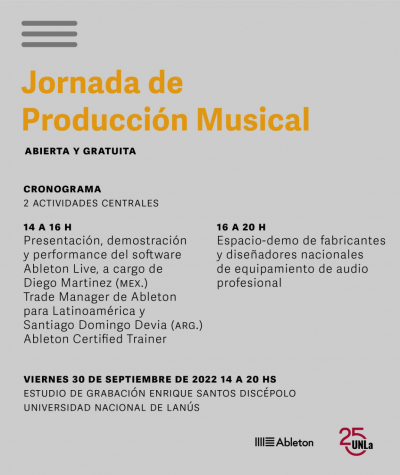 ¡Sumate a la Jornada gratuita de Producción Musical!
